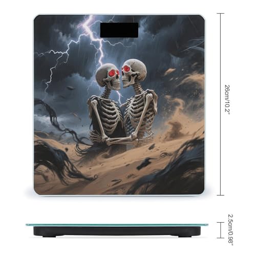 Báscula de baño digital The Lovers Skull vidrio templado miniatura 2