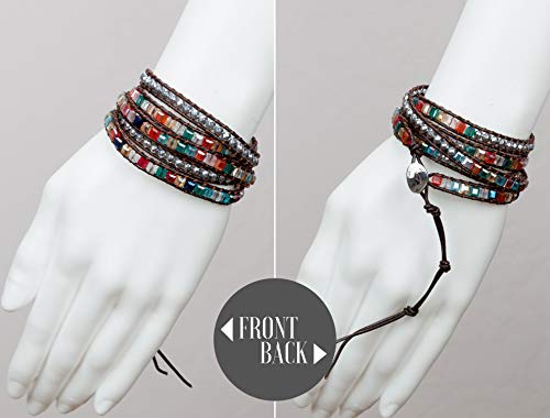 Pulsera de aleación SPUNKYsoul brazalete rígido de metal para mujer de estilo bohemio 3