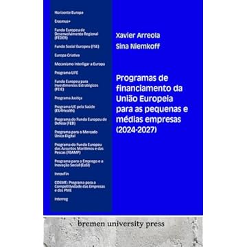 Capa do livro Programas de financiamento da União Europeia para as pequenas e médias empresas (2024-2027)
