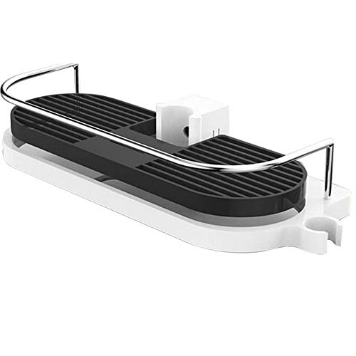 Regal Teleskop-Dusche, Universal Raum Aluminium in Edelstahl zur Wandmontage Montage ohne Bohren-Organizer Badezimmer für Ranger Shampoo Seife