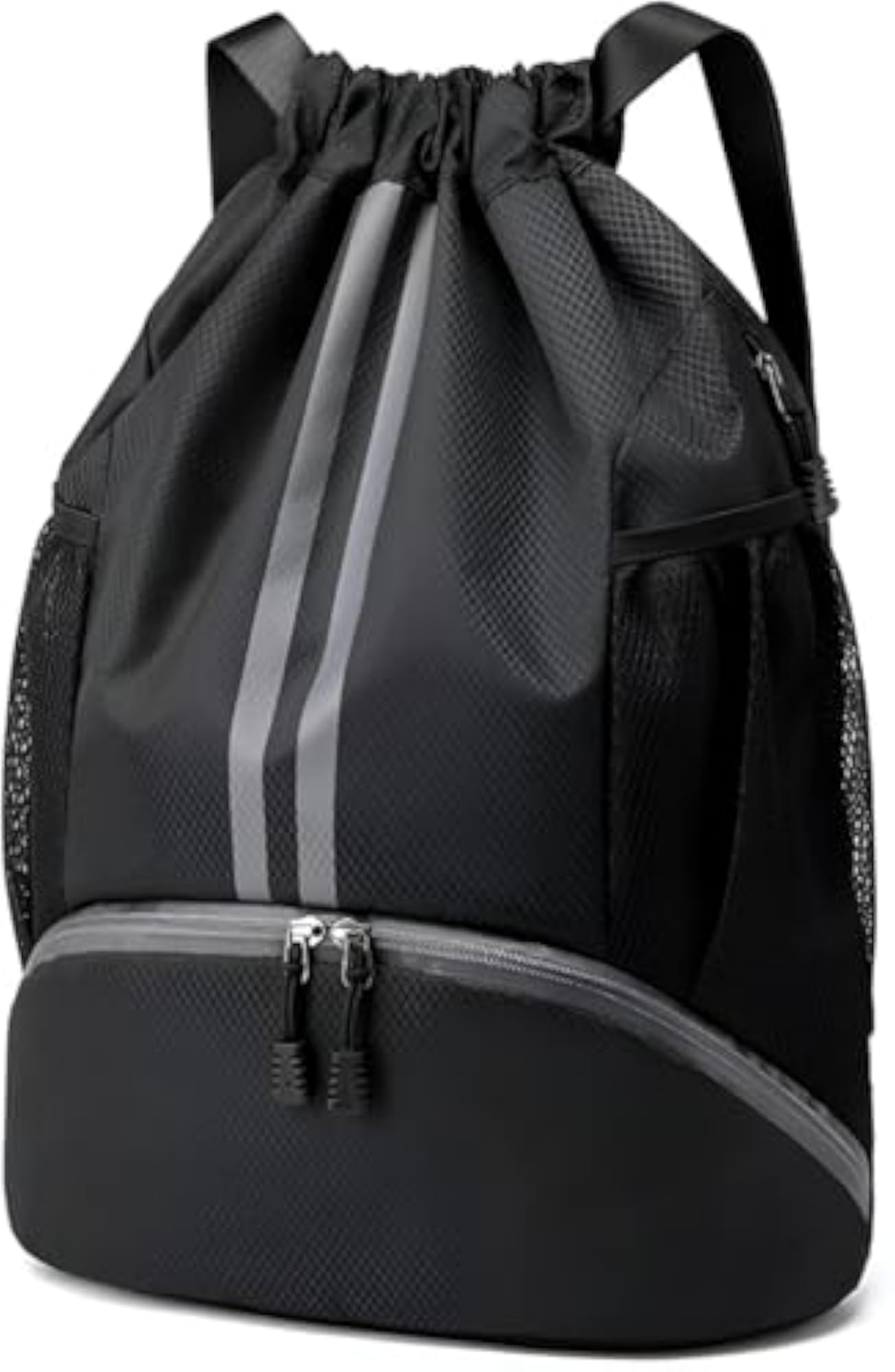 Sports Drawstring Gym Backpack with Shoe Compartment
