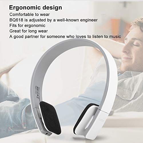 Goshyda Headset, Ergonomic Wireless Bluetooth Stereo Heavy Bass Audio Handsfree Headphone with Microphone - Image 3