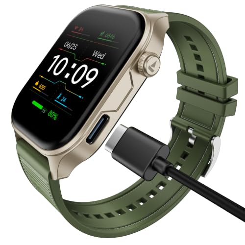 Image of boAt Ultima Vogue 2, India's First AMOLED Type-C Smartwatch, 1.96 inch Display, 1000 nits Brightness, Metal Body w /Premium Straps, 10-Days Battery Life, Smartwatch for Men & Women (Jade Green)