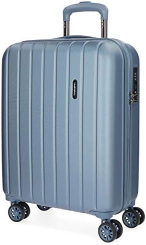 Movom Wood Maleta de cabina Azul 40x55x20 cms Rígida ABS Cierre TSA 38L 2,9Kgs 4 Ruedas Dobles Equipaje de Mano