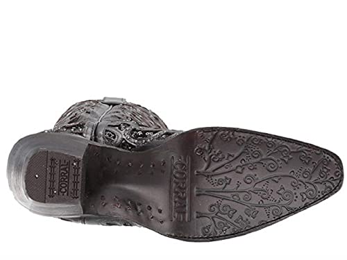 CORRAL Women's A3589 15" Tall Snip Toe Wedding Embroidered Glitter Inlay and Studs Handmade Pull-On Leather Western Cowboy/Cowgirl Boots2