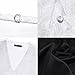 GUSLESON White Vest Paisley Suit Vest Tie and Bow Tie Set Silk Floral Waistcoat Necktie and Pocket Square Lapel Pin Set (0808-11-L)