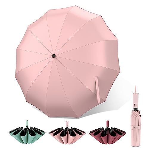 Image of ANYCHO Umbrella for Men, 23 Inch UV Coated Umbrella for Rain with Auto Open and Close, 3 Folding Winndproof for Travel, Portable Size for Men, Women, Girls, Boys