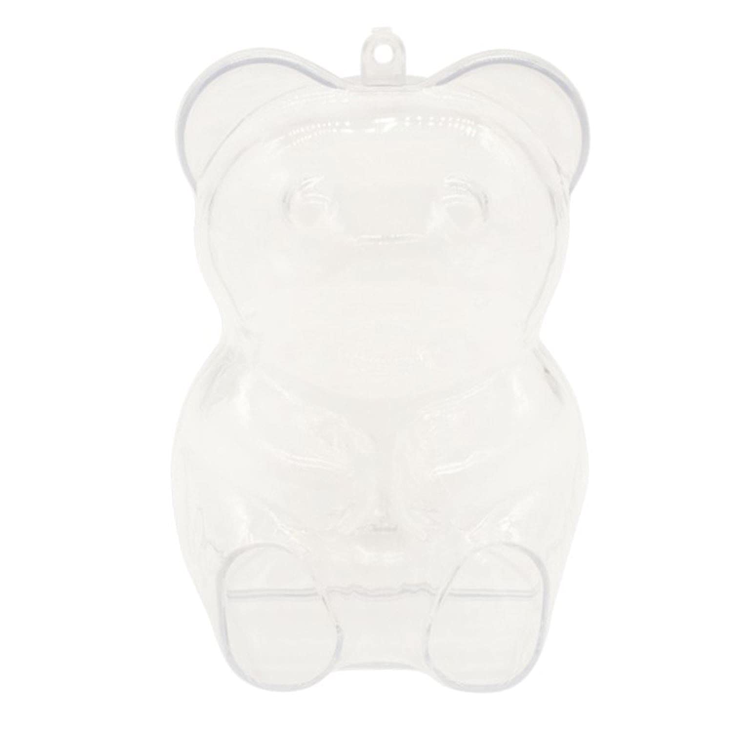 Teddy Bear Fillable Plastic Sweet Container Crafts Packaging - Pack of 1