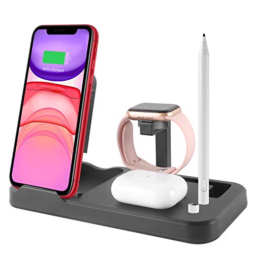 Estación de carga inalámbrica 4 en 1 plegable para iPhone y iWatch