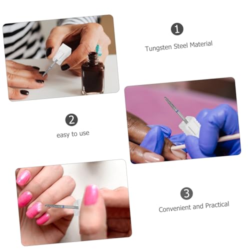Set de brocas metálicas para manicura y uñas acrílicas miniatura 4