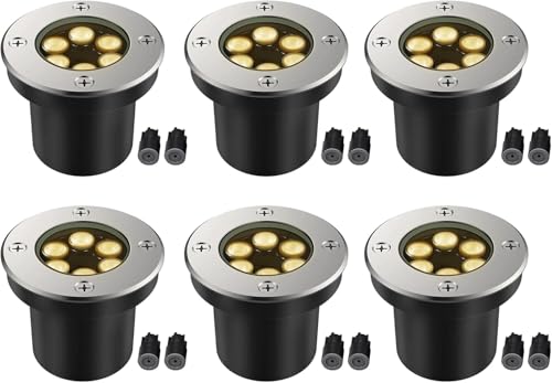 JESLED Outdoor Landscape Lights, 6W LED In Ground Well Lights,