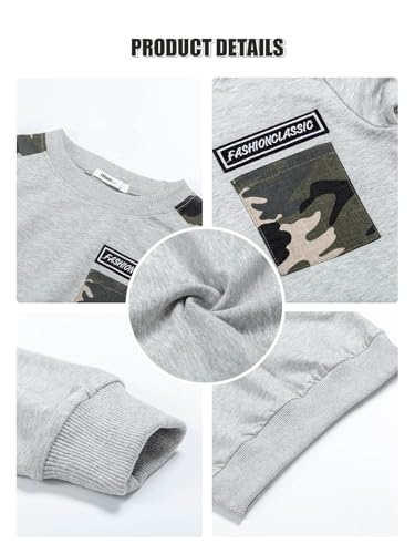 LOLANTA Boys Clothes Casual Camouflage 2 Piece Outfits Kids Long sleeve Sweatshirt Pants Sets Tracksuit4