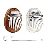 2-Pack Mini Thumb Piano Meiloi 8 Keys-Kalimba, Portable Finger Piano, Mahogany Solid Wood Mbira,...