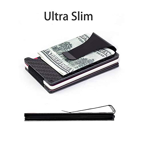 Phinus Wallets for Men, Money Clip & RFID Blocking Wallet, Minimalist Carbon Fiber Wallet2