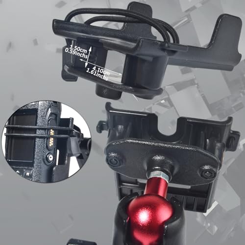 Image of HYS Walkie Talkie with Belt Clip Radio Holder Mount with 1 inch Ball Mount, Secure Radio Holder for Baofeng Motorola Scanner BC75XLT BCD325P2 Two-Way Radio
