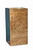 Pflanzkübel L38x B38x H70cm aus Fiberglas in Hochglanz Bronze, Pflanztopf, Blumenkübel