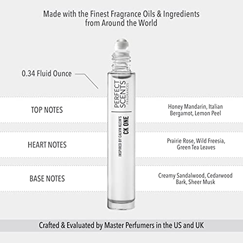 Perfect Scents Fragrances | Inspired By Calvin Klein’s Ck One | Rollerball | Women’s Eau De Toilette | Vegan, Paraben Free, Phthalate Free | Never Tested On Animals | 0.34 Fl Oz #TOP6
