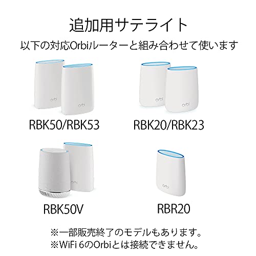 【メーカ生産終了品】 NETGEAR メッシュWiFi Orbi 追加サテライト 11ac 速度AC3000 トライバンド 推奨30台/175㎡ RBS50