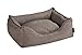 HUNTER Boston sofa dla psa, legowisko dla psa, dwustronna poduszka z pluszowym obszyciem, łatwa w pielęgnacji, 80 x 60 cm, brązowa