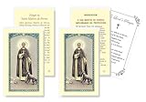 St Martin Prayer Card - San Martin De Porres Oracion, The Lord's Prayer - Made In Italy, Laminated English and Spanish Saint Martin De Porres Holy Card - 3 Items
