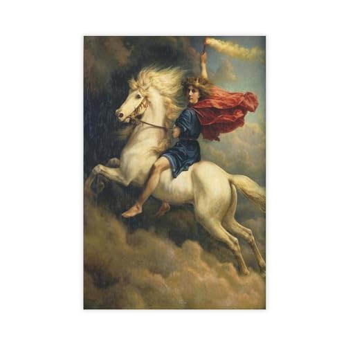 Poster Peter Nicolai Arbo Dagr sur toile 30x45cm décoration murale