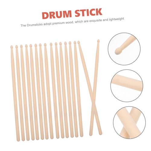 12 pares de baquetas para batería, kit de baquetas de arce con mango ergonómico para práctica y actuación miniatura 3