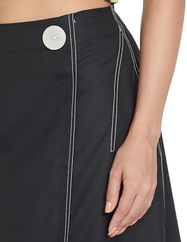 Image of Tokyo Talkies Women's Regular Fit A-Line Skirts | Strachable Skirts| Mid-Rise| Women Skirt | Skirt for Women