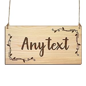 Personalised Signs Plaques Door Sign Wooden Signs Custom Garden Signs Personalised Room Sign Custom Gift of Christmas Wall Hanging Plaque for Christmas Front Door Home Garden(Design 1)