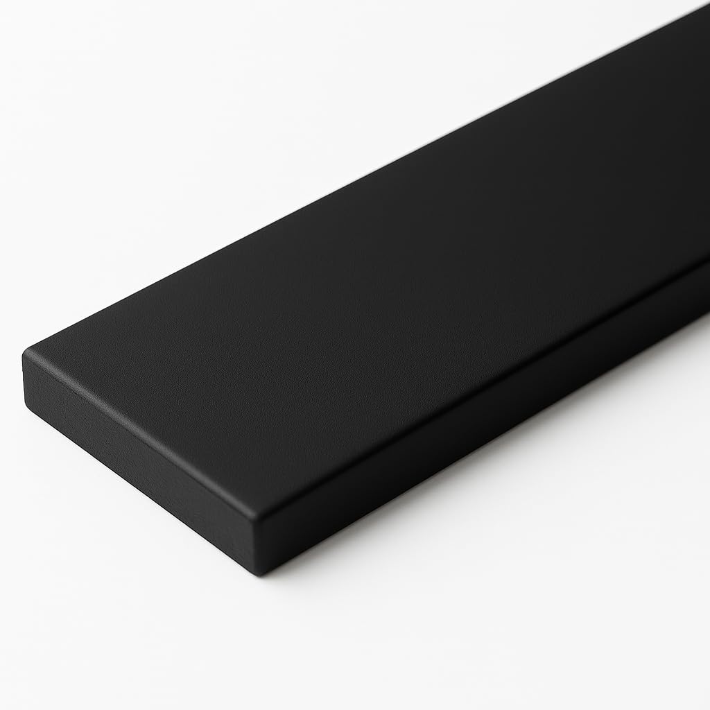 Aluminium Flachprofil alu flachstange Schwarz RAL 9005 MATT pulverbeschichtet 50x3mm Länge 2000mm
