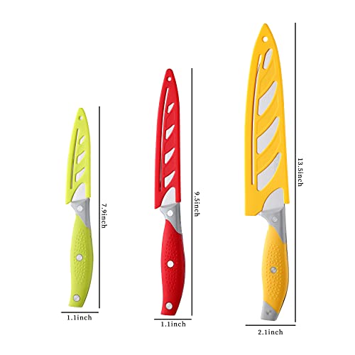 Vituer Chef Knife, 12Pcs Knife Set, Multicolor Kitchen Knife, 8 Inch Chef Knife, 4.5 Inch Utility Knife, 4 Inch Paring Knife, Stainless Steel Chef Knife Set With Accessories #TOP2