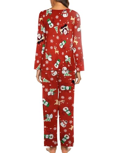 Image of Ekouaer Womens Pajama Sets 2 Piece Lounge Set Fall Winter Pajamas Long Sleeve Pjs Top and Pants Soft Pj Sets Loose Sleepwear