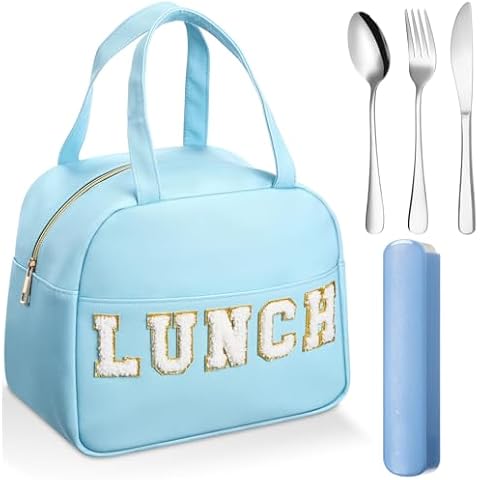 Sanwuta Insulated Lunch Box with Utensils Cover