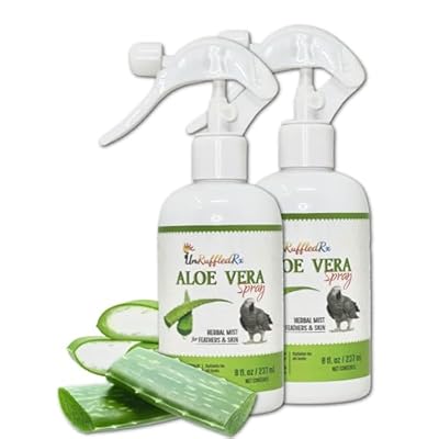 UnRuffledRx Aloe Vera Bird Spray for All Birds Soothes Itchy Skin & Feather Plucking 8oz Odor-Free Mist, Safe if Ingested, Daily Use Bird Mist, Softens Feathers, Natural Formula Made in USA