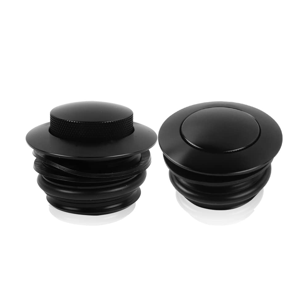 Coppia tappo serbatoio carburante pop-up con sfiato for montaggio a incasso for Harley Davidson Dyna Sportster Fat Boy Softail Road Glide Road King