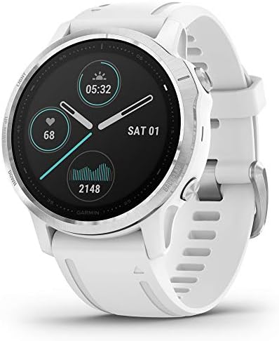 Garmin fenix 6S Srebrny z Białym Paskiem