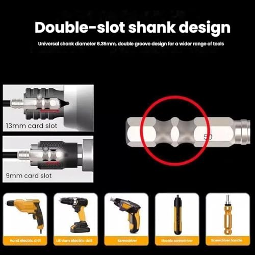High Magnetic Screwdriver Drill Bit Set, 2025 New Anti Slip Magnetic Electric Screwdriver Set Alloy Steel for Impact Driver (1Set-6Pcs) — view 4