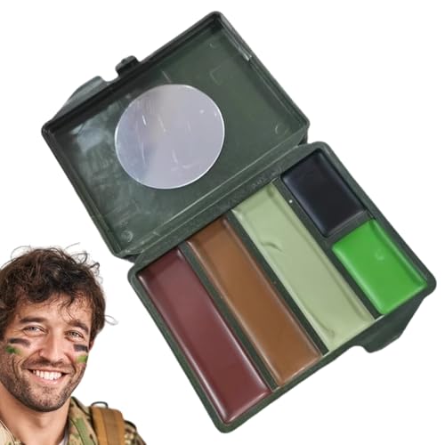 Peinture de camouflage pour le visage, Peinture de camouflage pour le visage de chasse,Peinture de maquillage pour la chasse - Peinture de camouflage compacte de dissimulation pour la chasse