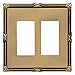 Keeler P31015-9371 Winchester Brass Ribbon and Reed 5-1/16" Wide Double Wall Plate