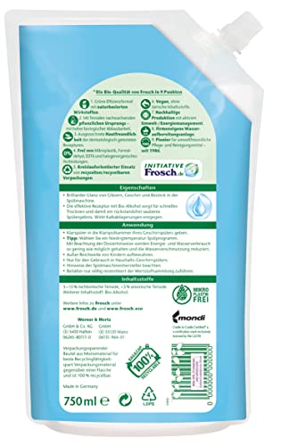 Frosch Rinse Aid 750 ml - 25.36 Fl Oz, Organic, Vegan, Unscented, 1 Pack