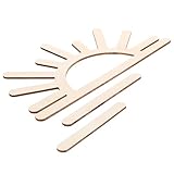MAGICLULU Colgante de Pared de Madera Diseño de Sol Retro para Decoración de Salón y Habitación Juvenil, Adorno Mural Natural