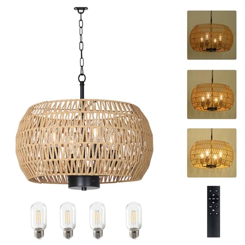 Battery Operated Outdoor Chandelier Remote & Dimmable LED