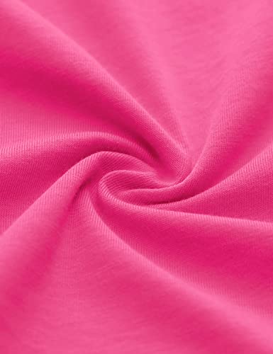 Crz Yoga Womens Pima Cotton Short Sleeve Shirts V Neck T-Shirts Casual Workout Tops Gym Clothes Sonic Pink Medium #TOP4