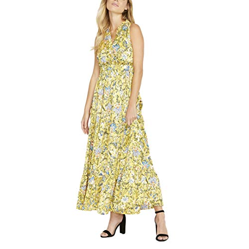 Buffalo David Bitton Damen Tier High Waist Dress Lssiges Kleid, Gelber...