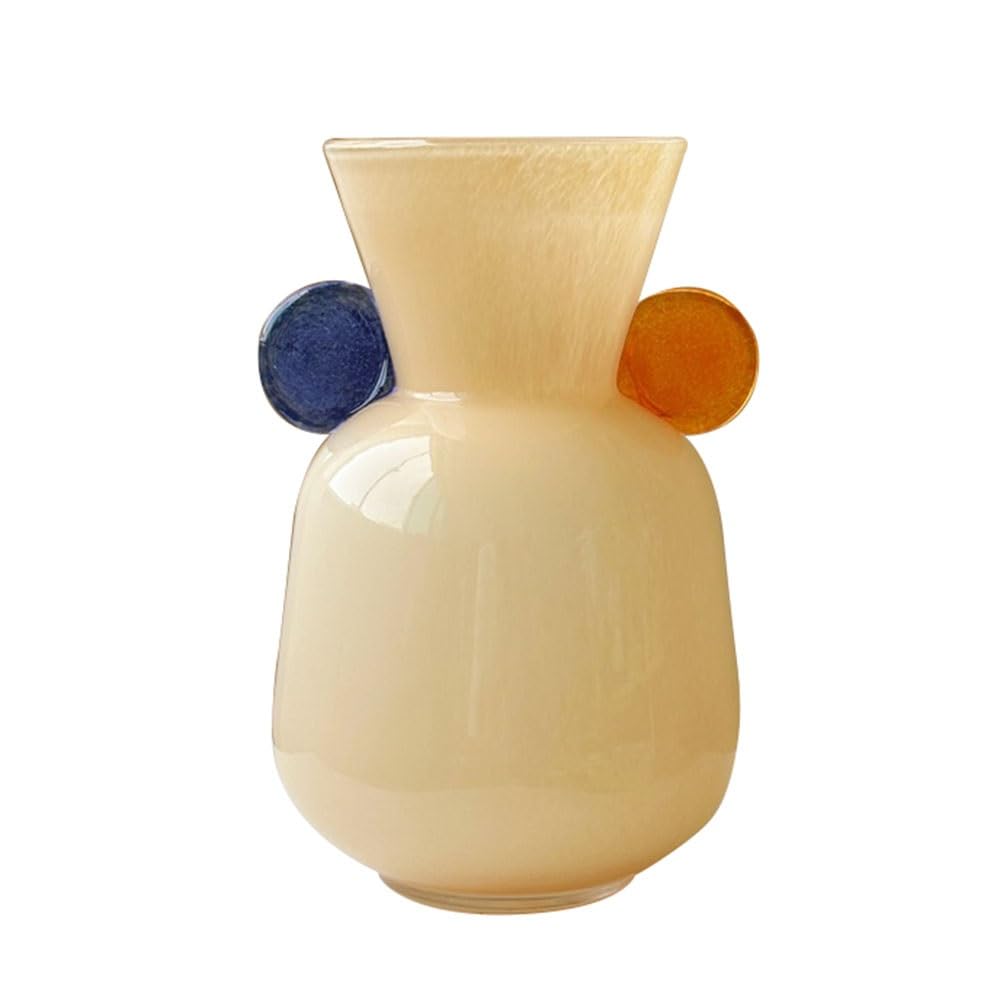 Vase en verre décoratif jaune pour sublimer vos bouquets de fleurs séchées