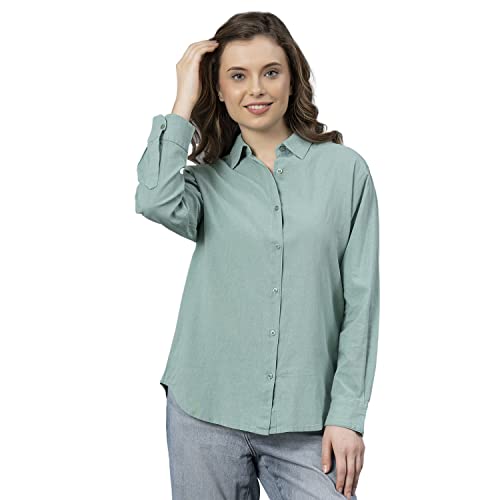Image of Mode Women's Regular Fit Shirt (MFS0026 Sea Green