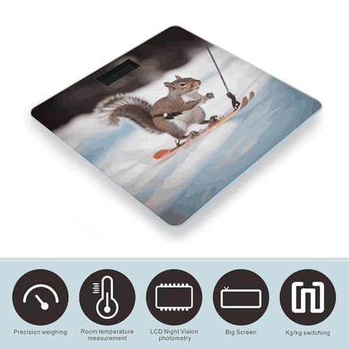 Báscula digital de baño inteligente Skiing Squirrel miniatura 3