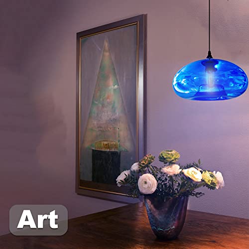 Berlato Glass Pendant Lighting, 11 Inch Delicate Hanging Light Fixtures, Blue Modern Ceiling Light With 4W Tungsten Bulb, Cute Tomato Shaped Pendant Light For Kitchen, Living Room, Study, Hallway #TOP3