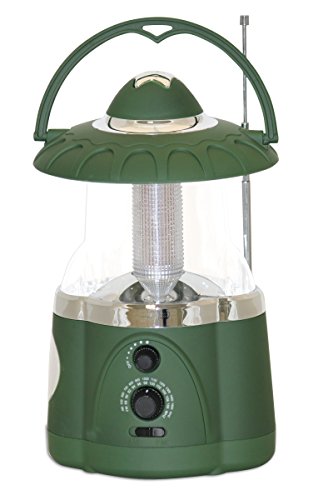 NORTHPOINT 190485 12-LED Lantern with 4-LED Flashlight & AM/FM Radio (Green)