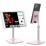 SALEX Pink Desk Phone Stand. Rose Gold Cell Phone Holder for Office Landline Organizer, Home. Cute...