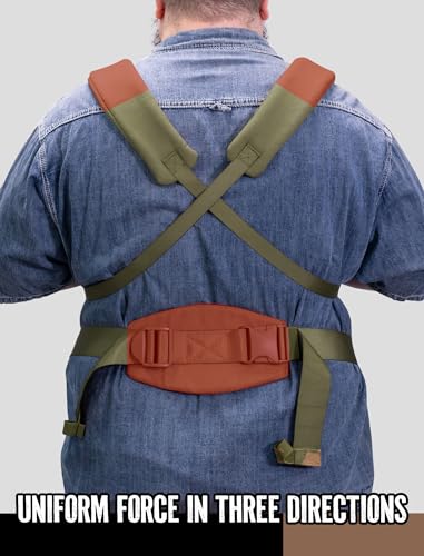 Image of Ergonomic Lumbar Support Baby Carrier for Infants to Toddlers (8-33 lbs), Cozy and Lightweight Military Baby Carrier for Plus Size Parents-Jungle Green